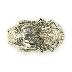 Carrion beetle belt buckle - alpaca shiny