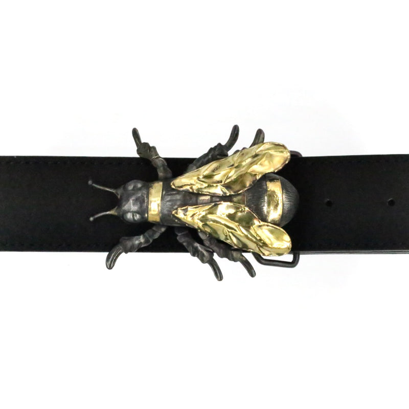 Bee belt Buckle on a black belt